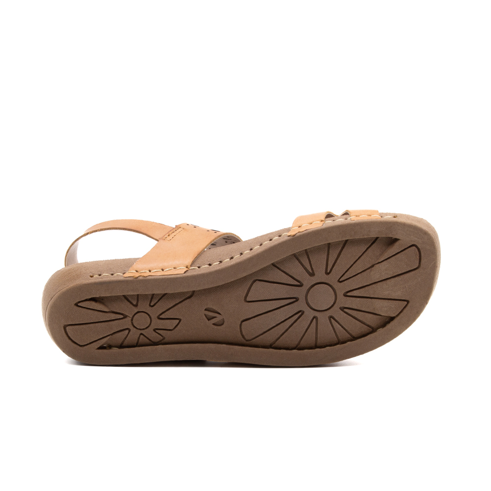 Sandália Flatform Goa em Couro Gales Camel - 14279GC