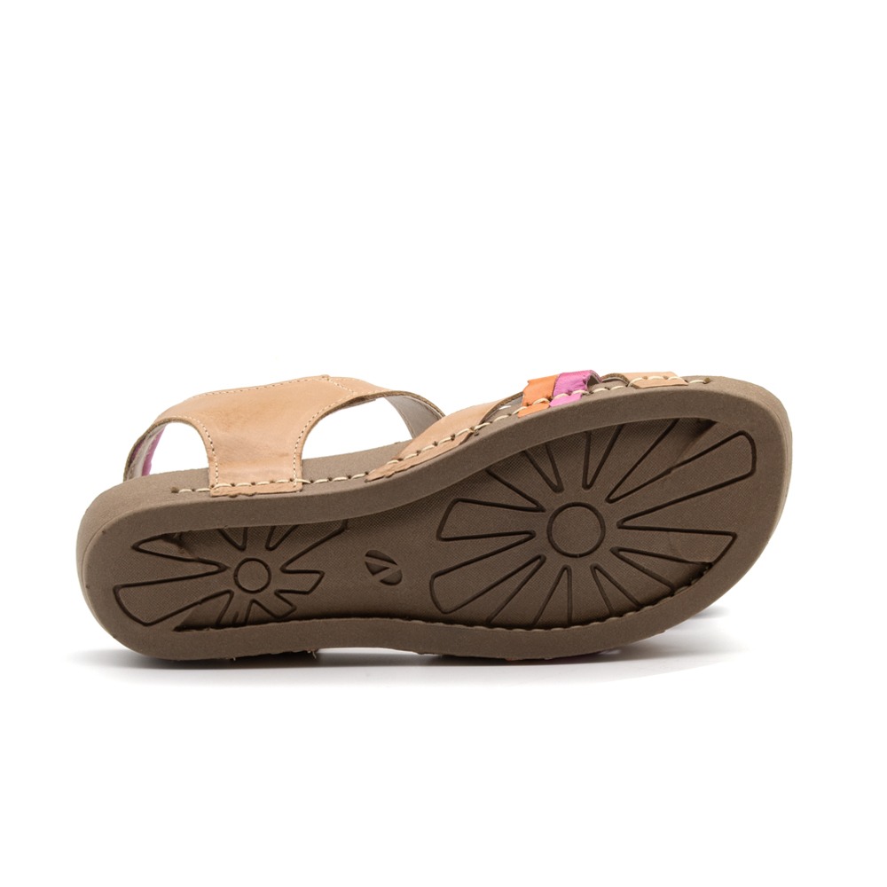 Sandália Flatform Goa em Couro Gales Camel - 14285GC