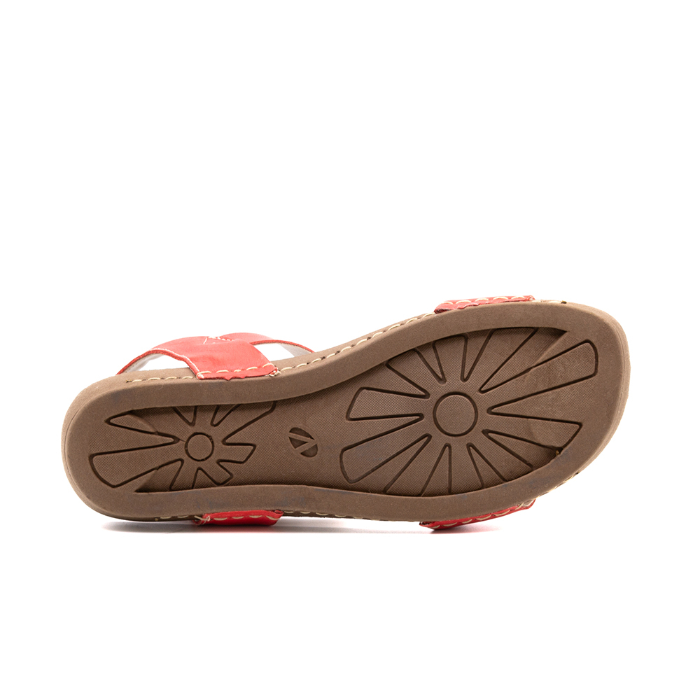 Sandália Flatform Goa em Couro Gales Coral - 14277GC