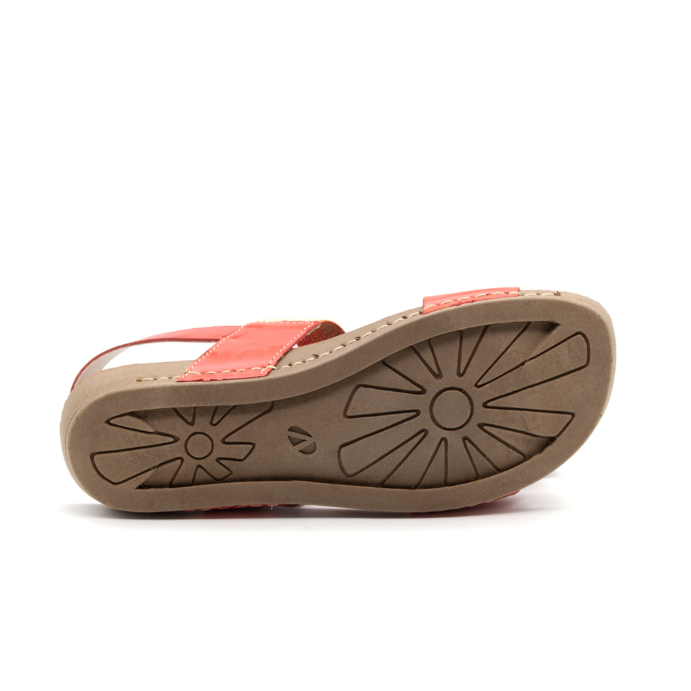 Sandália Flatform Goa em Couro Gales Coral - 14280GC