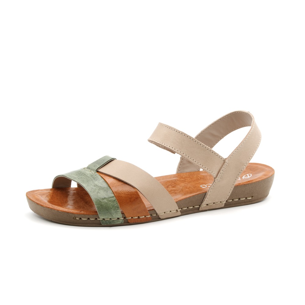 Sandália Flatform Goa em Couro Gales Creme - 14281GC