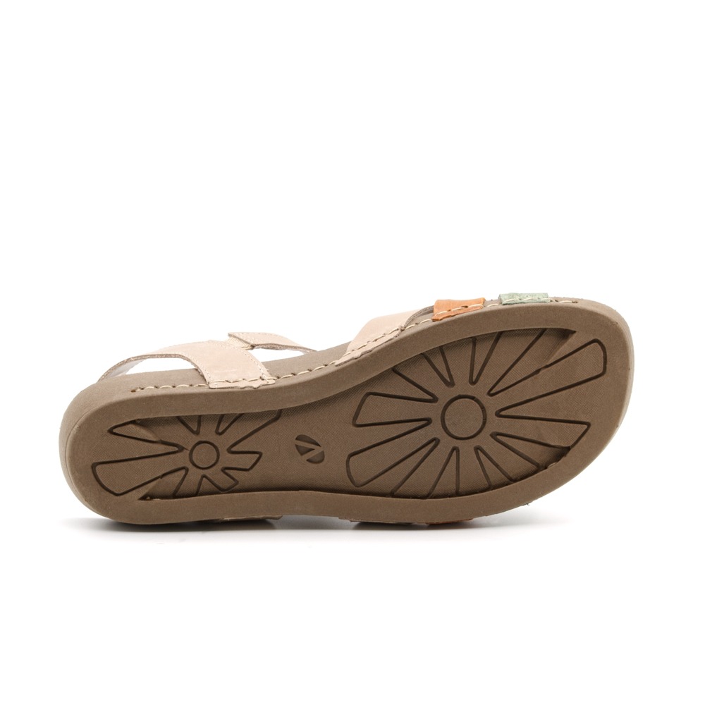 Sandália Flatform Goa em Couro Gales Creme - 14281GC