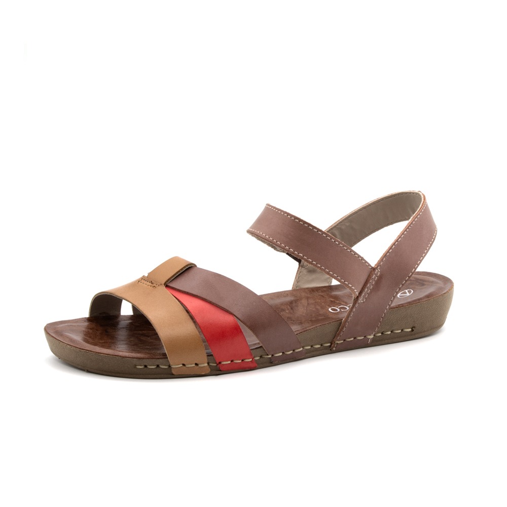 Sandália Flatform Goa em Couro Gales Mocca - 14281GM