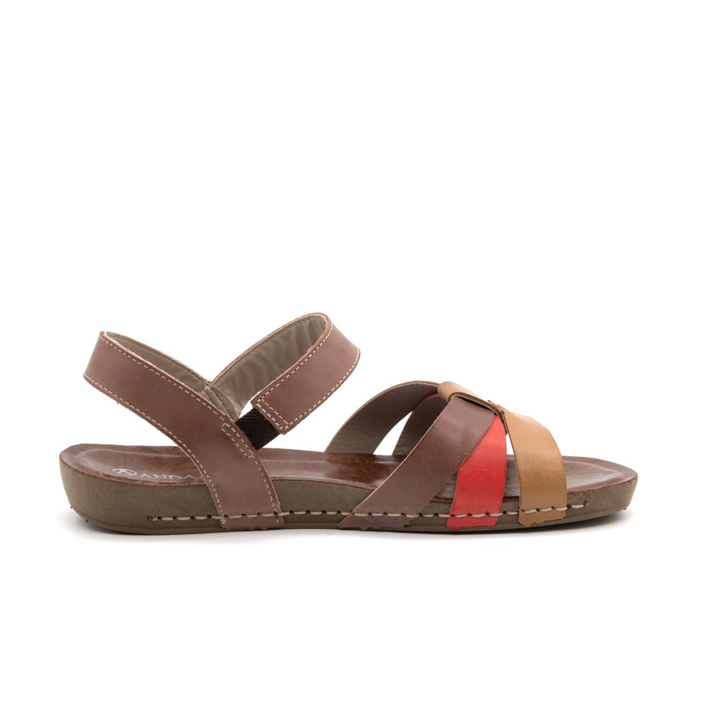 Sandália Flatform Goa em Couro Gales Mocca - 14281GM