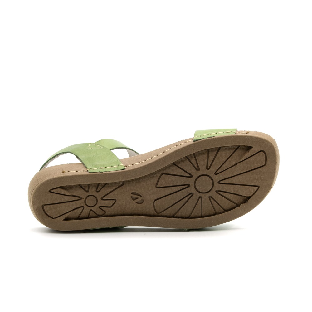 Sandália Flatform Goa em Couro Gales Verde - 14277GV