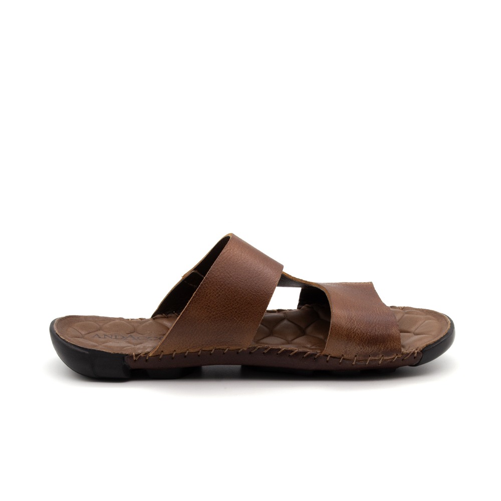 Sandália Masculina Mali em Couro Senna Camel - 7322SC