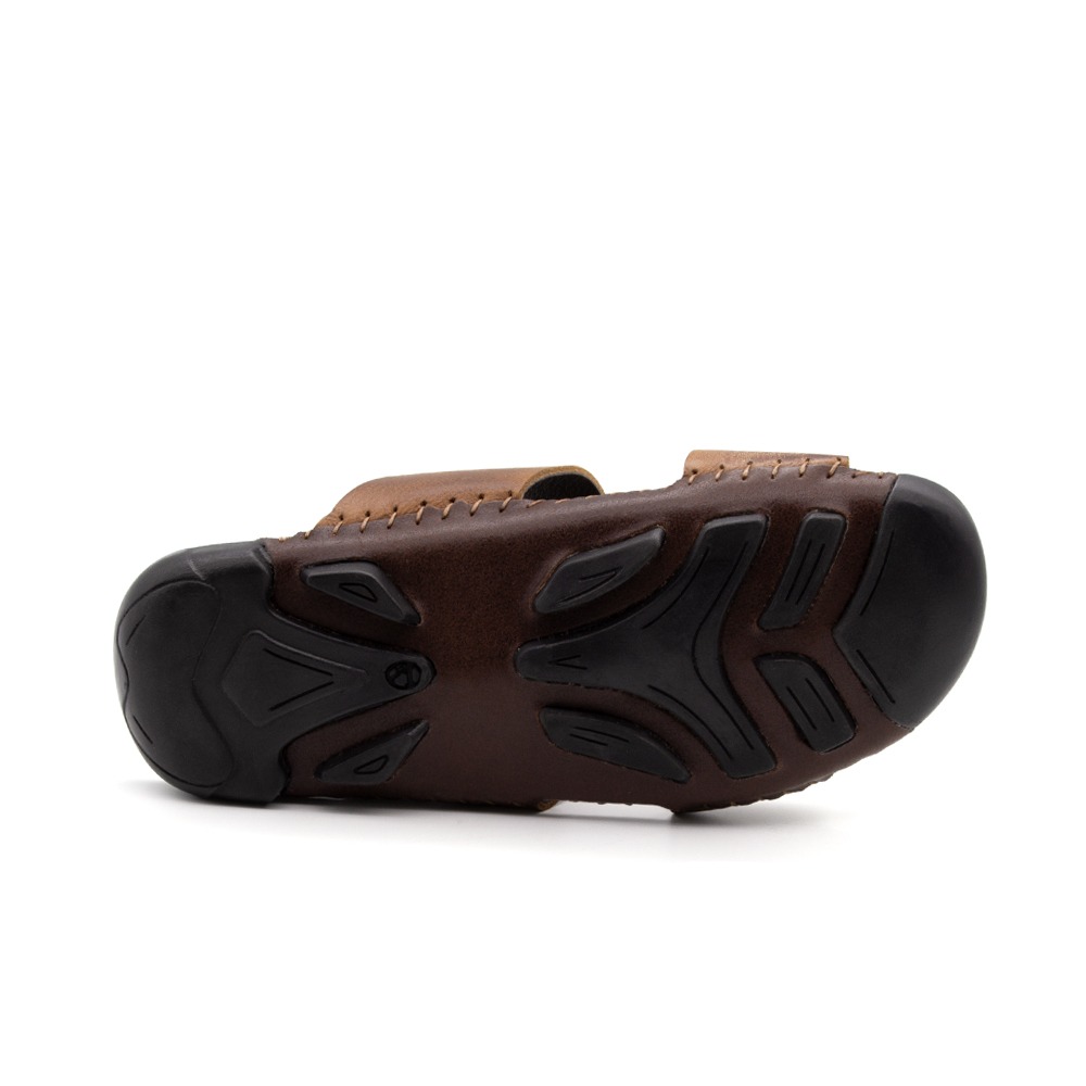 Sandália Masculina Mali em Couro Senna Camel - 7322SC