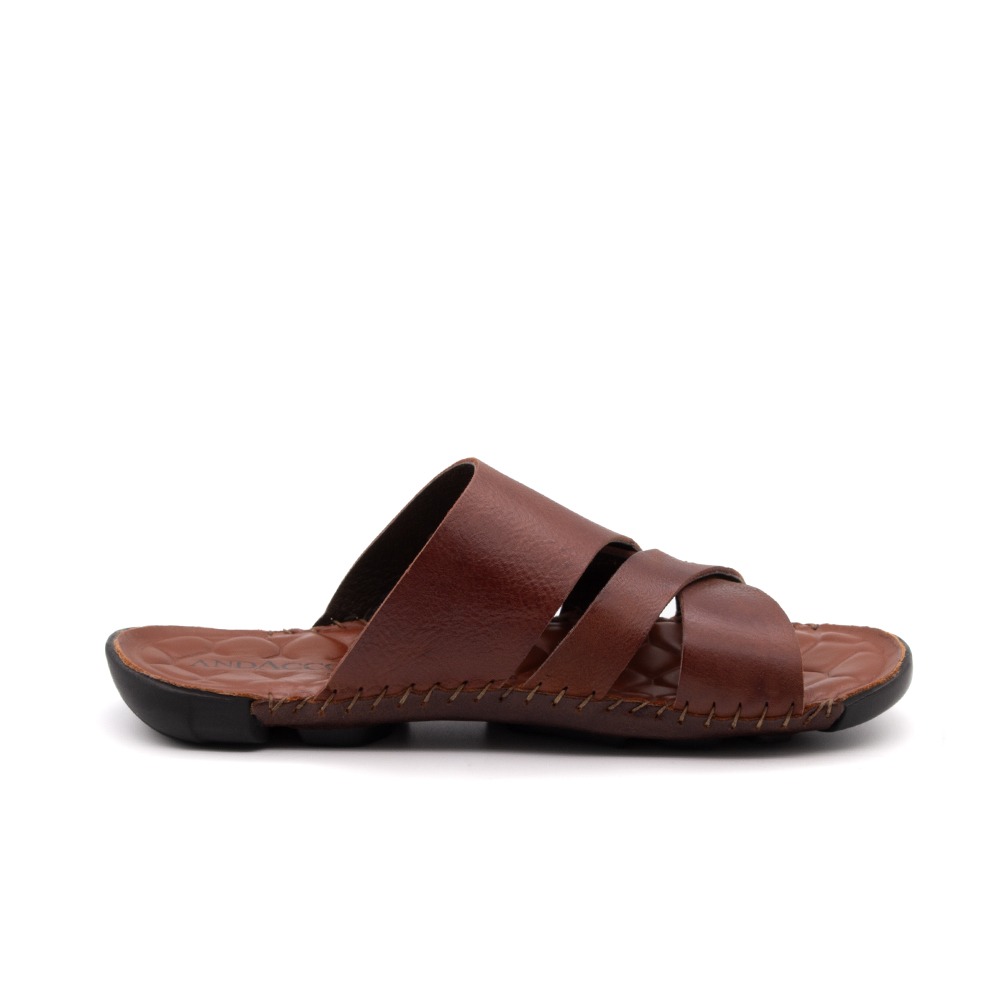 Sandália Masculina Mali em Couro Senna Rust - 7321SR