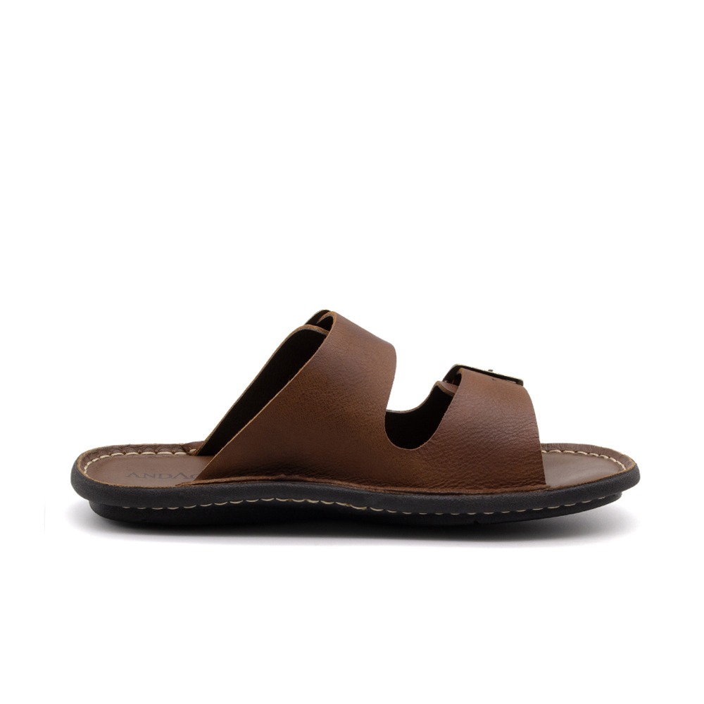 Sandália Masculina Soul em Couro Senna Camel - 8859SCA