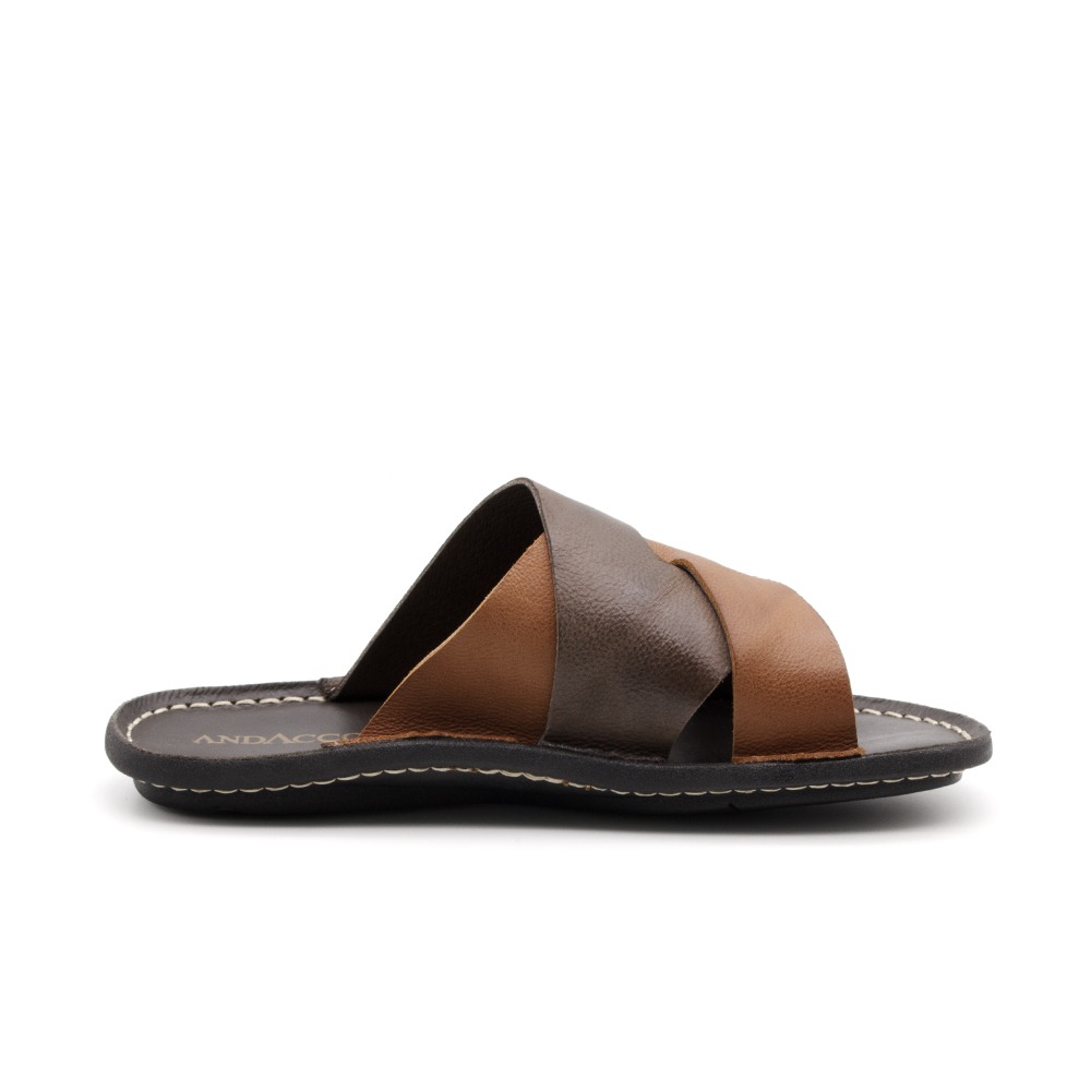 Sandália Masculina Soul em Couro Senna Coffee - 8850SC