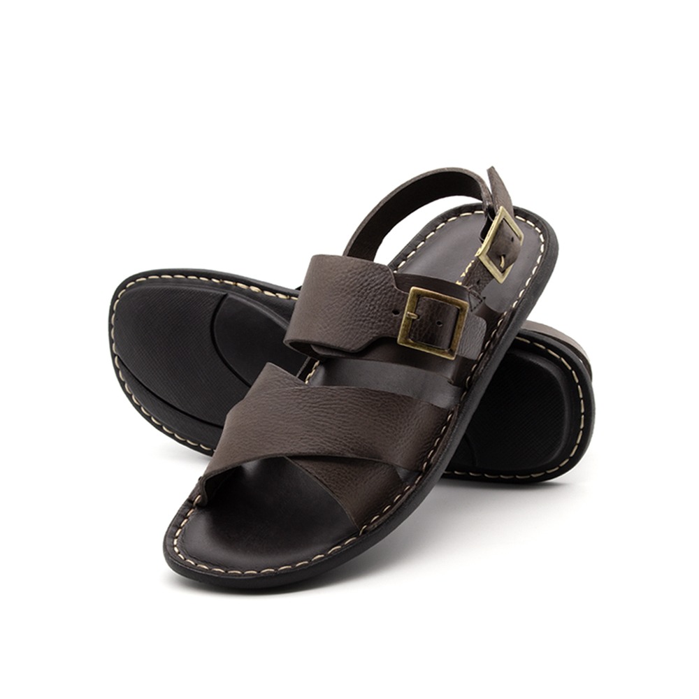 Sandália Masculina Soul em Couro Senna Coffee - 8856SC