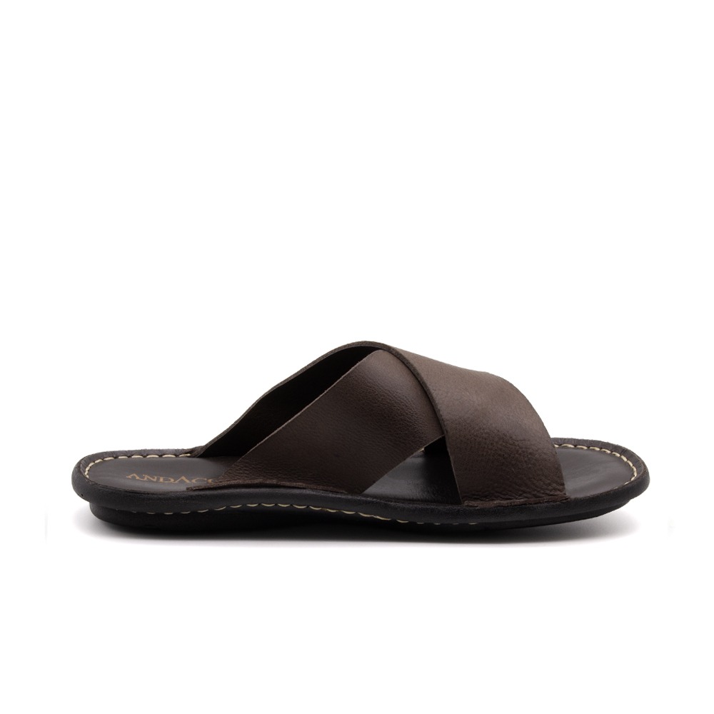 Sandália Masculina Soul em Couro Senna Coffee - 8858SC