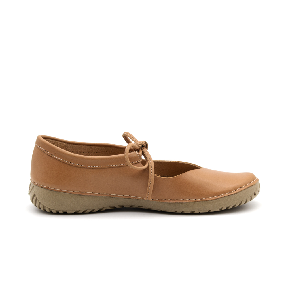 Sapatilha Feminina Lis em Couro Gales Camel - 6736GC