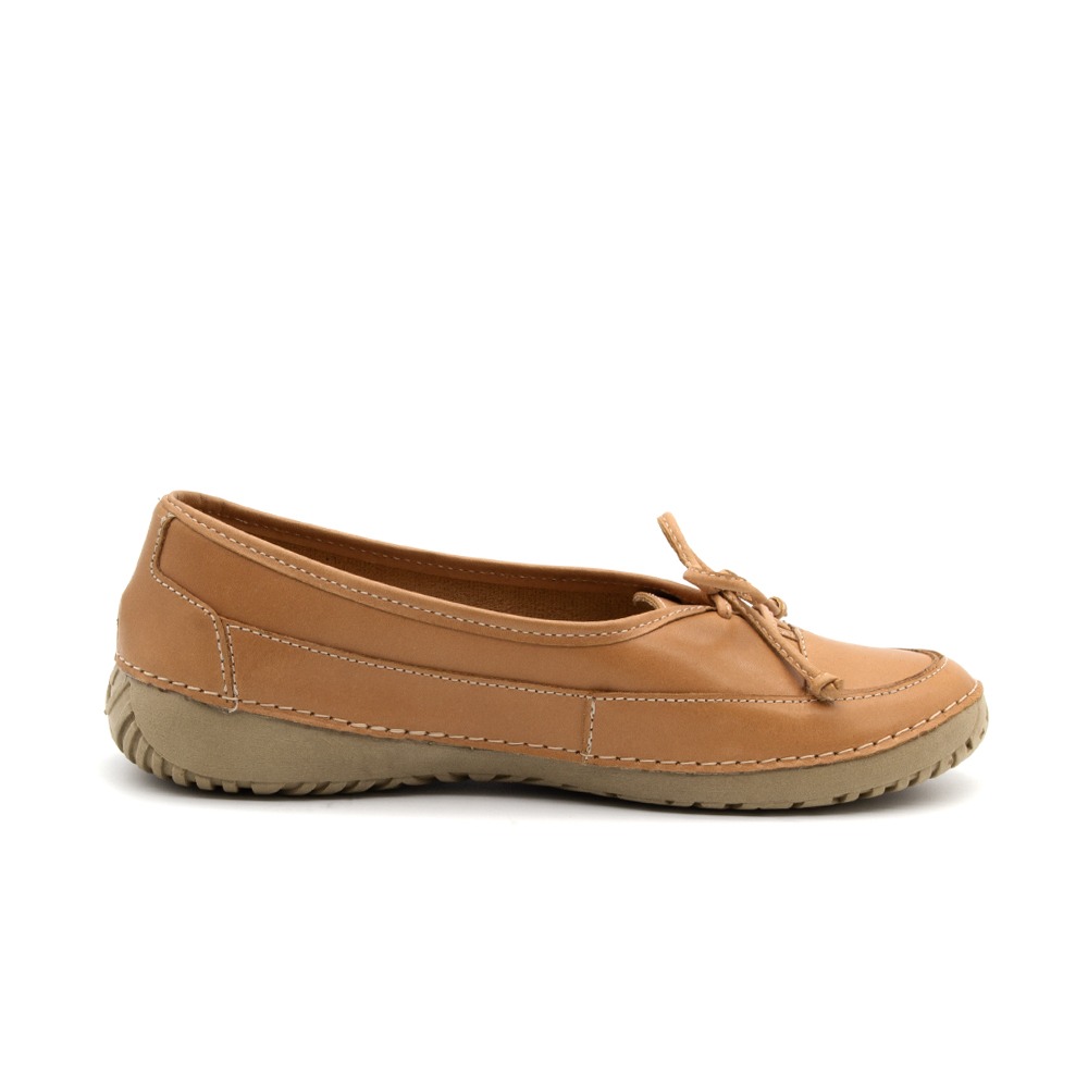 Sapatilha Feminina Lis em Couro Gales Camel - 6738GC