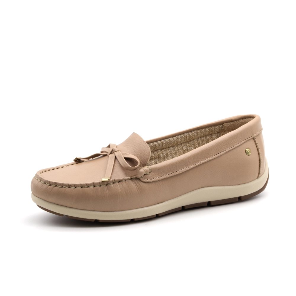 Mocassim Feminino Julia em Couro Alfa Creme - 47016AC