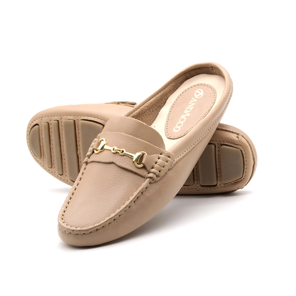 Mocassim Feminino Paris em Couro Alfa Creme - 3467AC