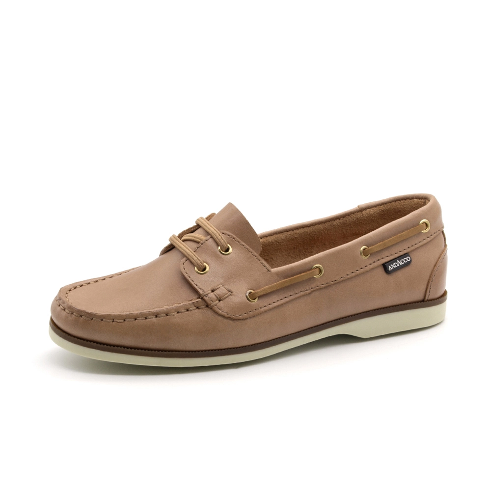 Mocassim Feminino Sider em Couro Gales Camel - 3640GC