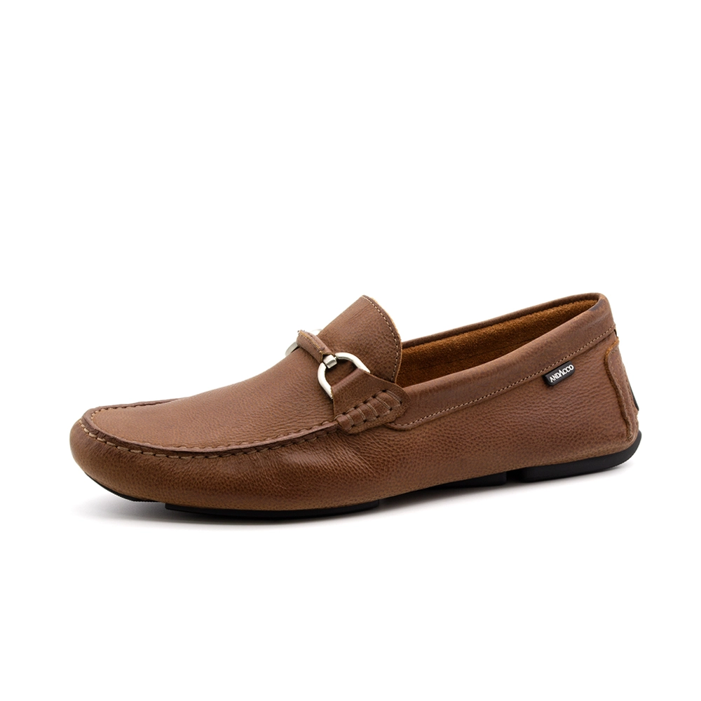 Mocassim Masculino em Couro Senna Camel - 9879SC