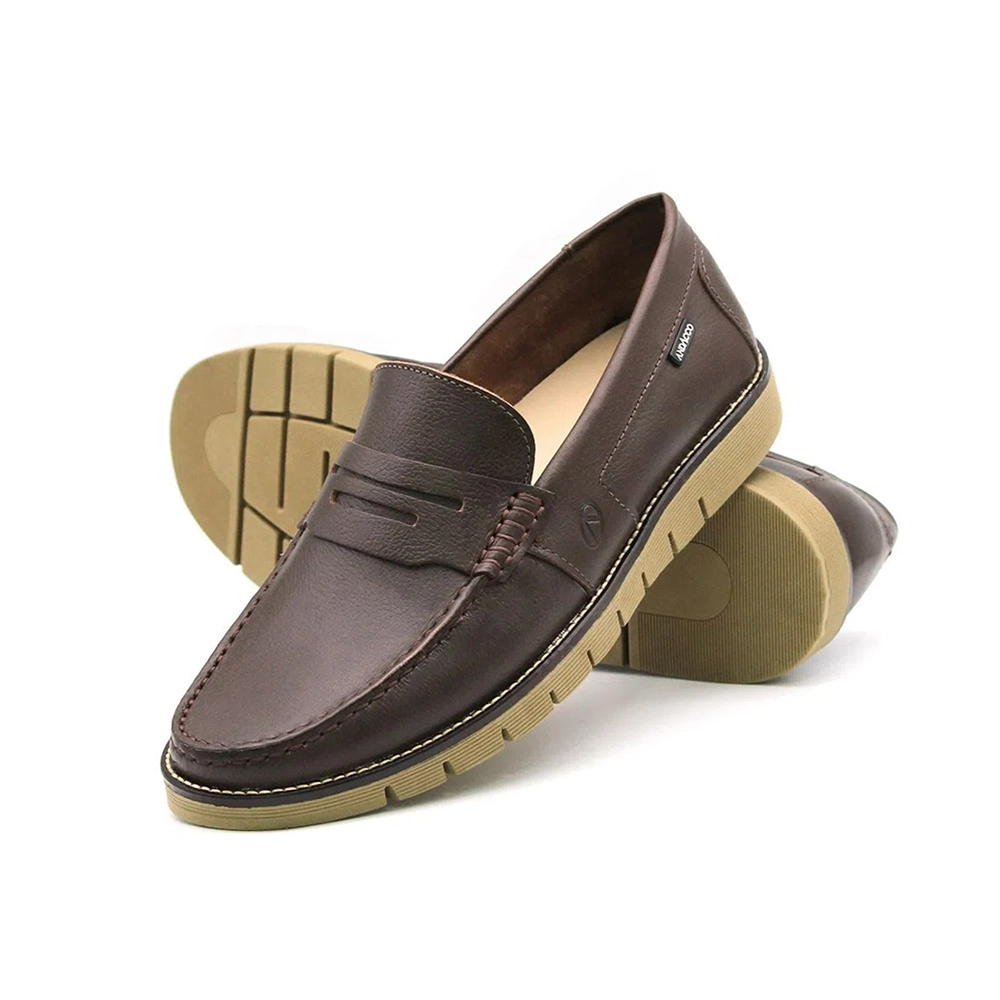 Mocassim Masculino Falcon em Couro Alfa Café - 9903AC