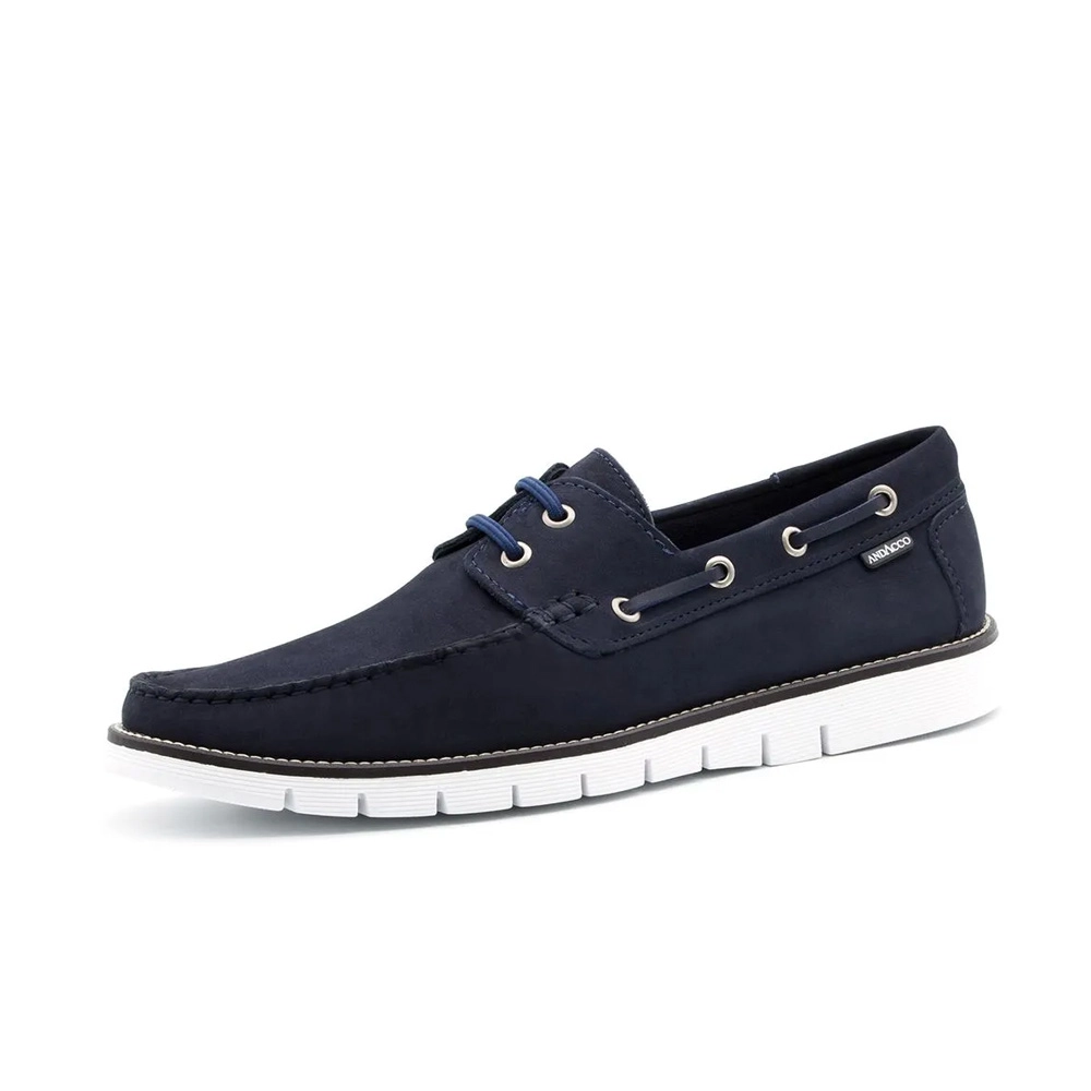 Mocassim Masculino Falcon em Couro Nobuck Denim - 98148ND