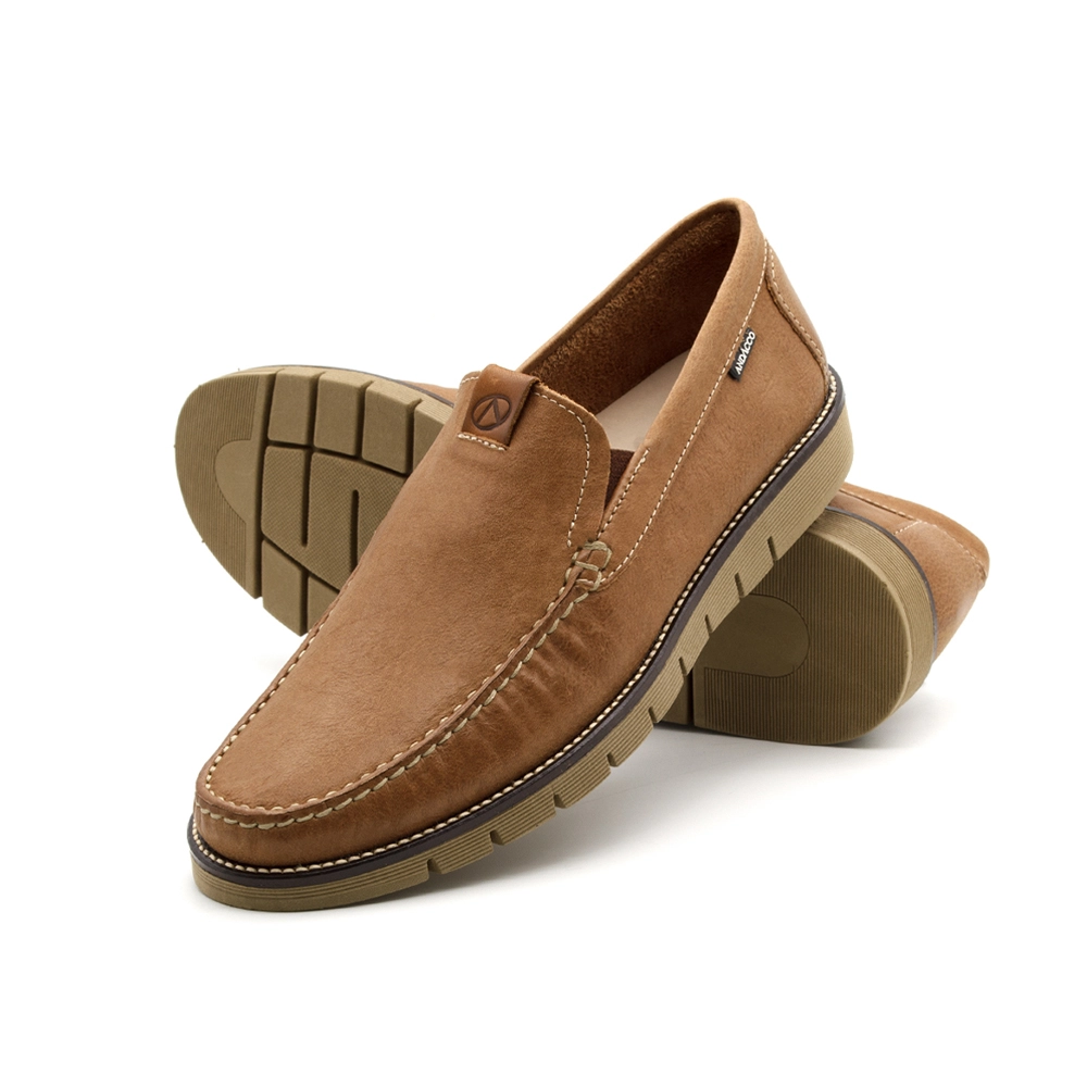 Mocassim Masculino Falcon em Couro Senna Tan - 9902ST