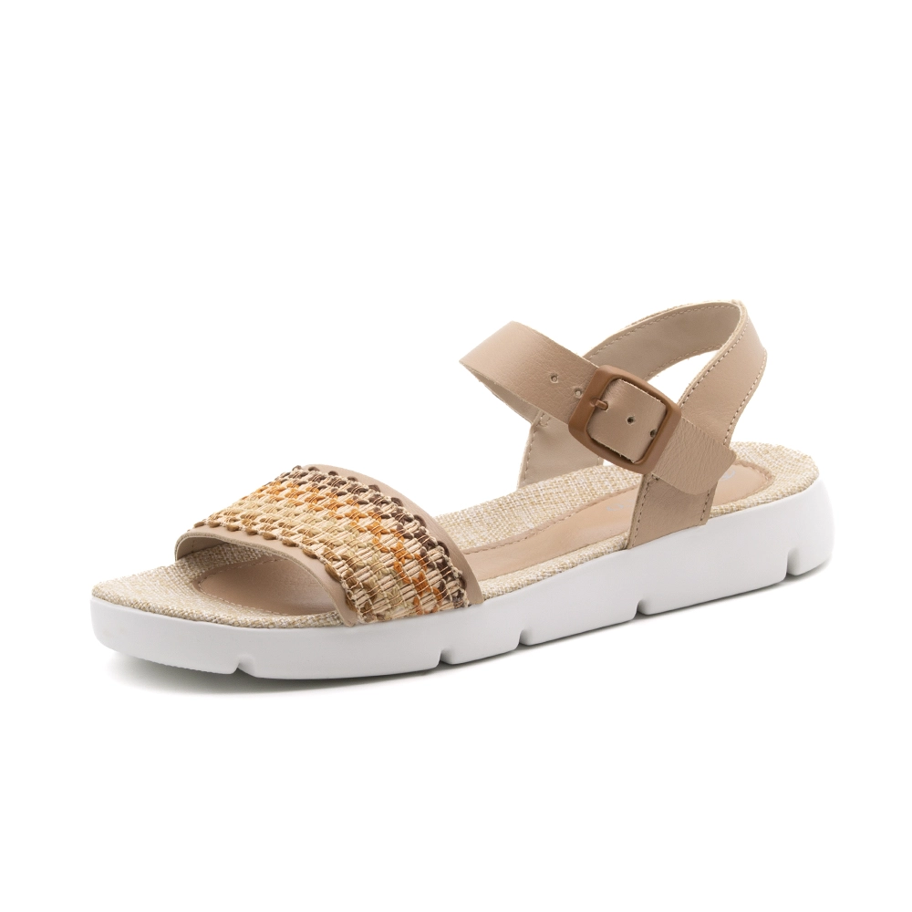 Sandália Flatform Bonnie em Couro Alfa Creme - 1199ACR