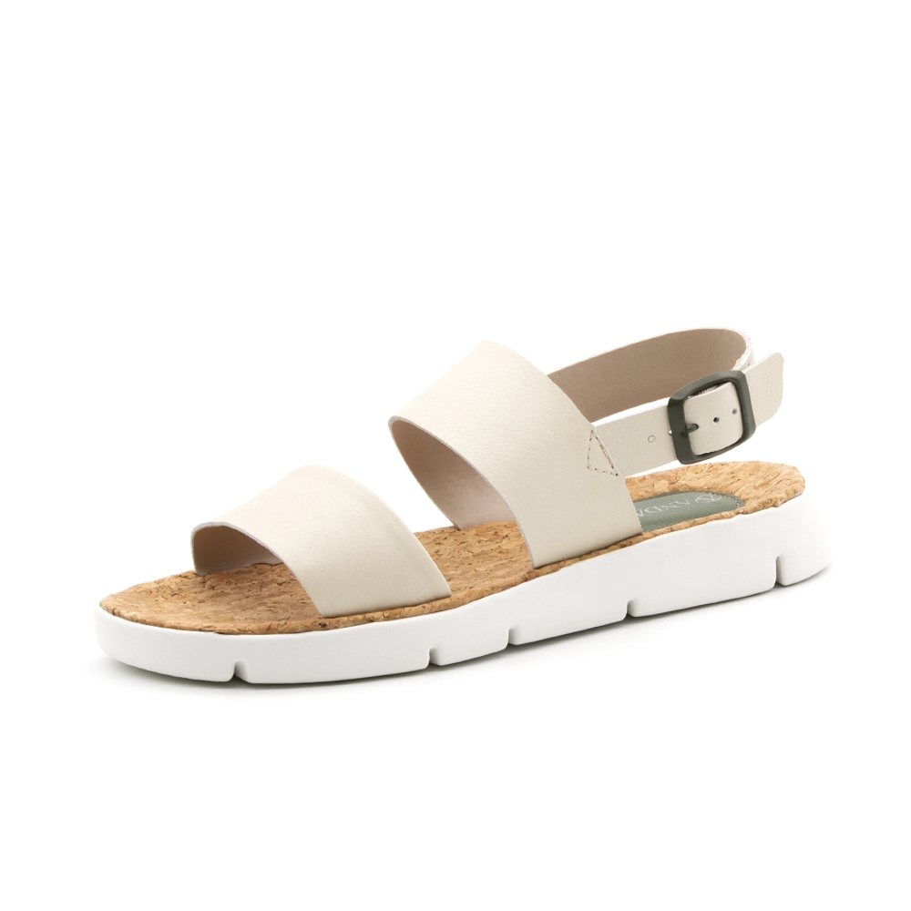 Sandália Flatform Bonnie em Couro Alfa Off White - 1194AO