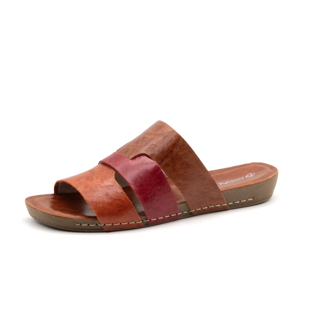 Sandália Flatform Goa em Couro Crush Rust - 14286CR