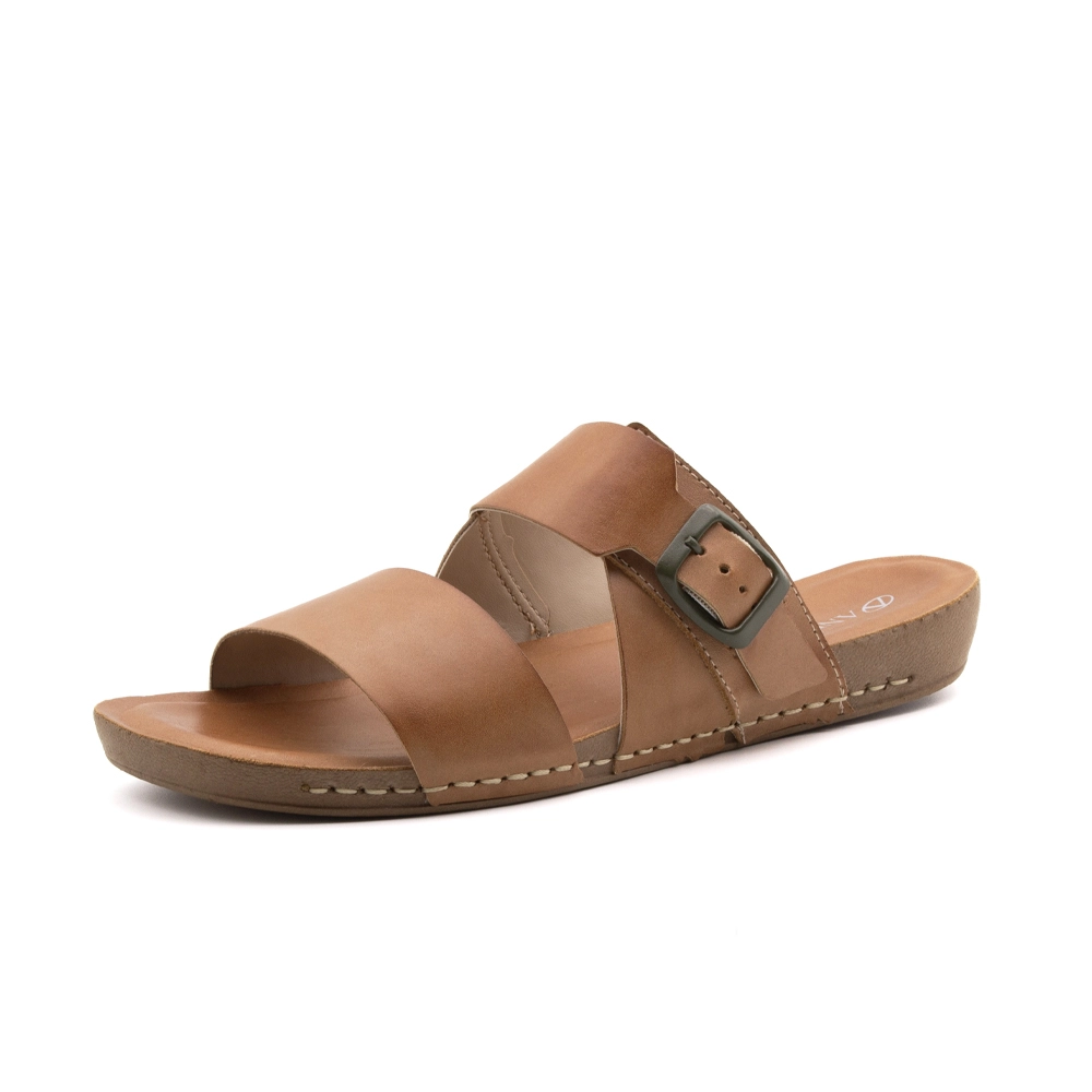 Sandália Flatform Goa em Couro Gales Camel - 14283GC