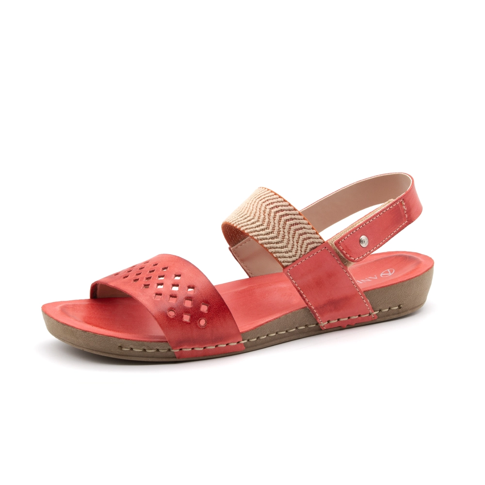 Sandália Flatform Goa em Couro Gales Coral - 14280GC