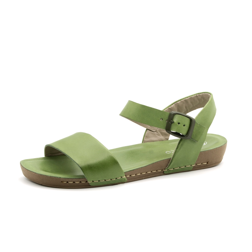 Sandália Flatform Goa em Couro Gales Verde - 14277GV