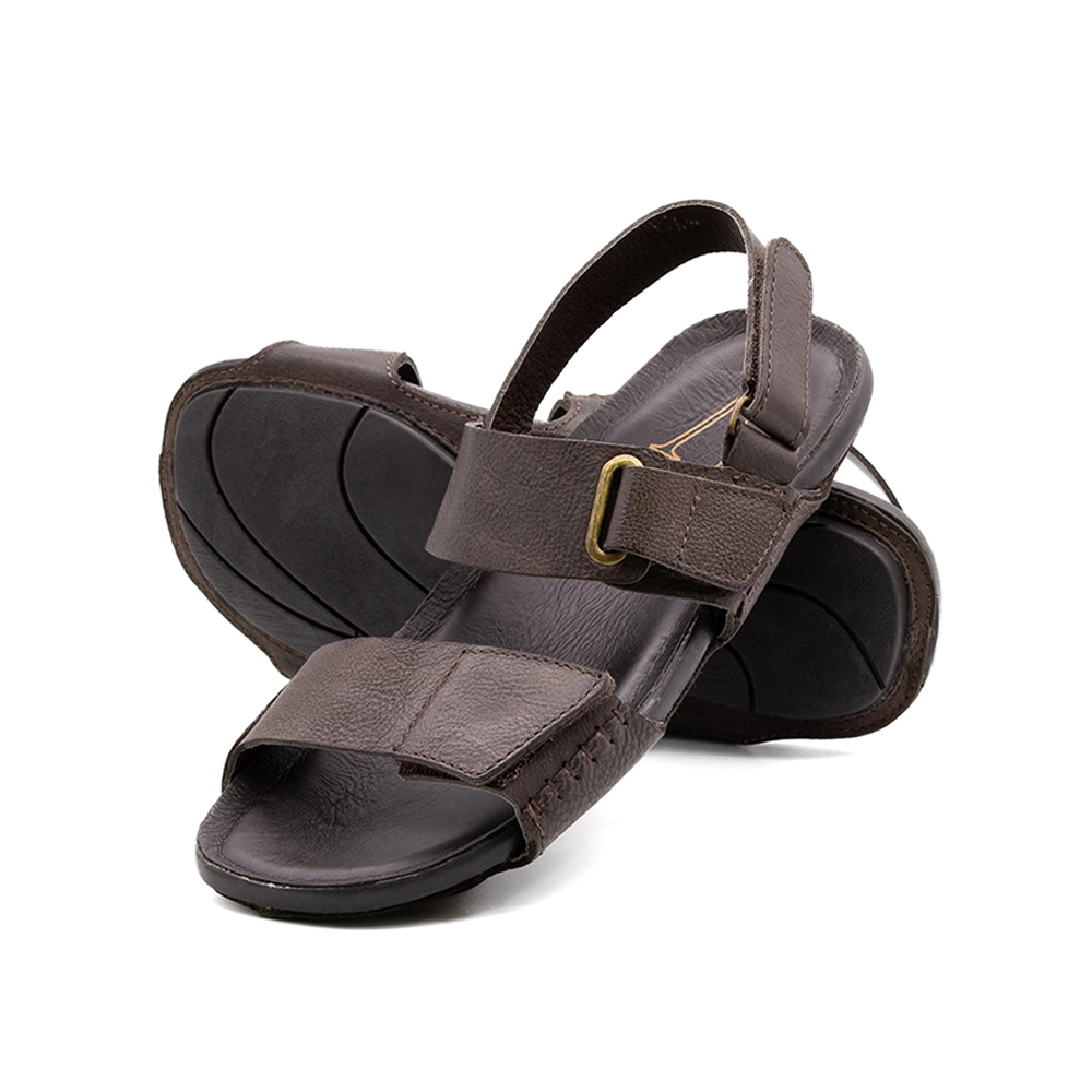 Sandália Masculina Asteca em Couro Senna Marrom Coffee - 8842SC