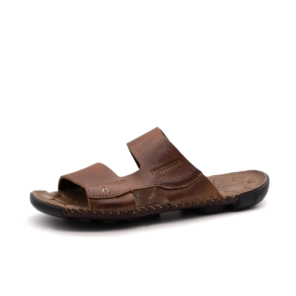 Sandália Masculina Mali em Couro Senna Camel - 7322SC