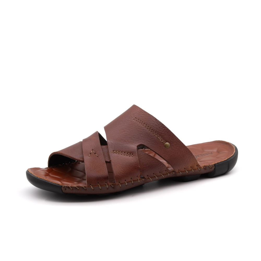 Sandália Masculina Mali em Couro Senna Rust - 7321SR