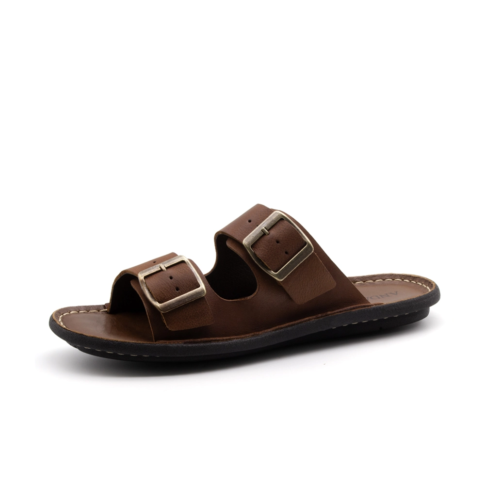 Sandália Masculina Soul em Couro Senna Camel - 8859SCA