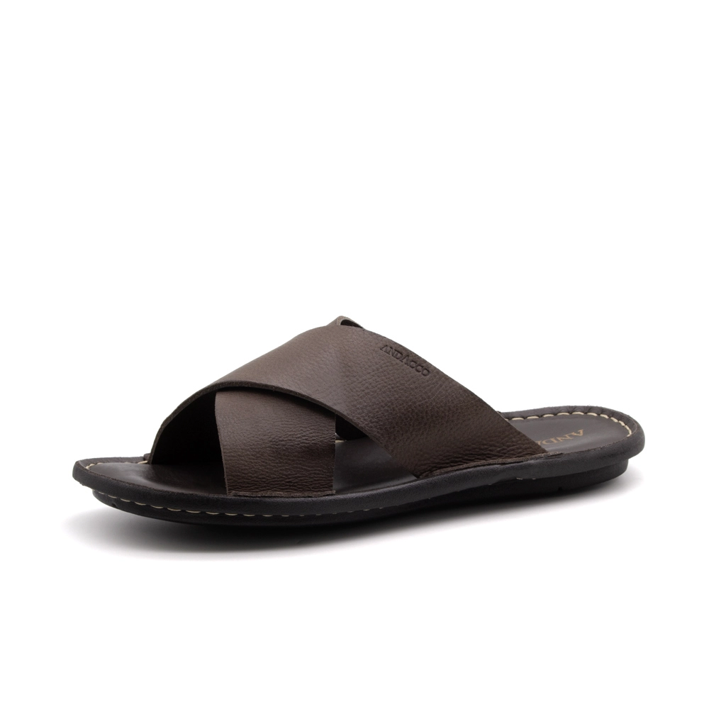 Sandália Masculina Soul em Couro Senna Coffee - 8858SC