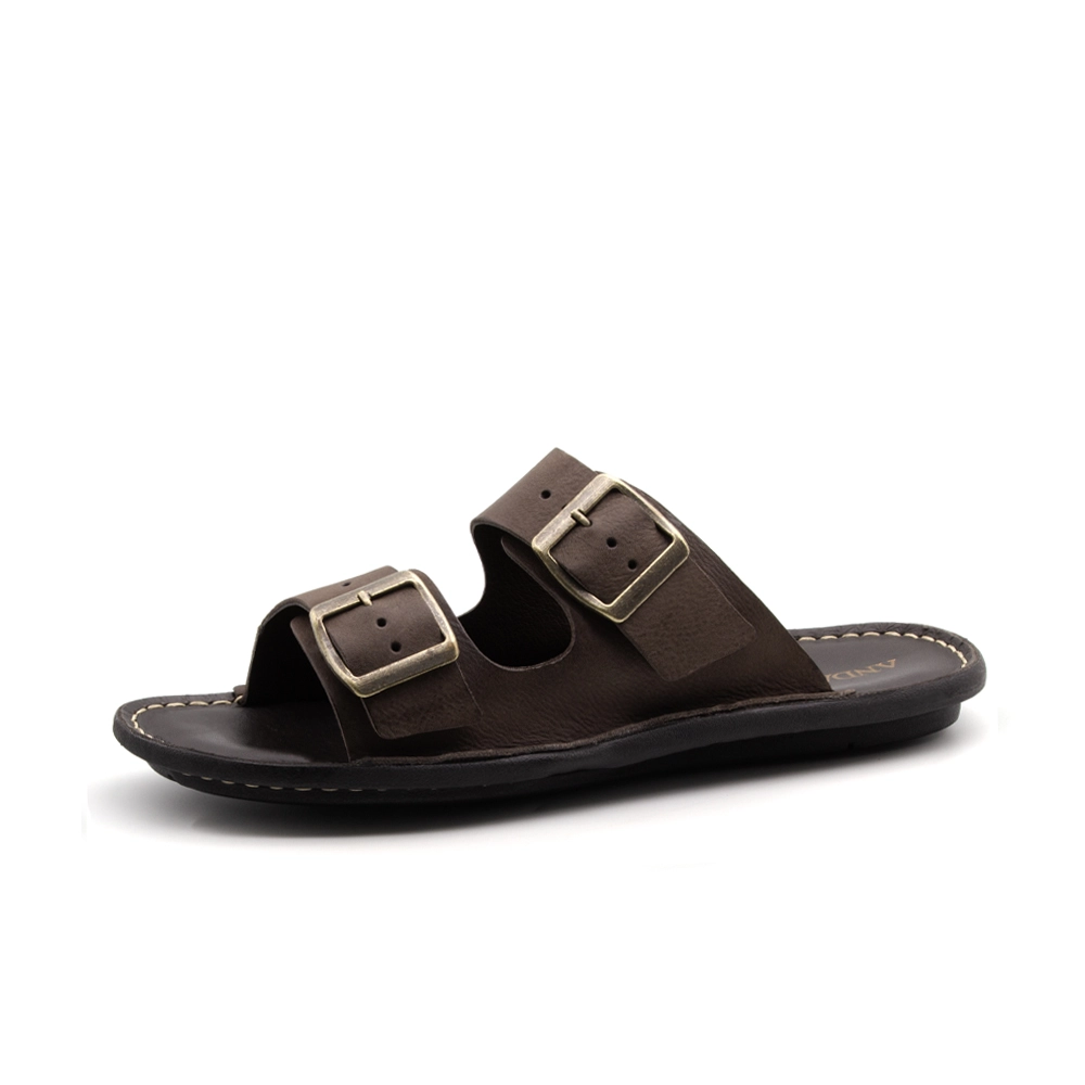 Sandália Masculina Soul em Couro Senna Coffee - 8859SC