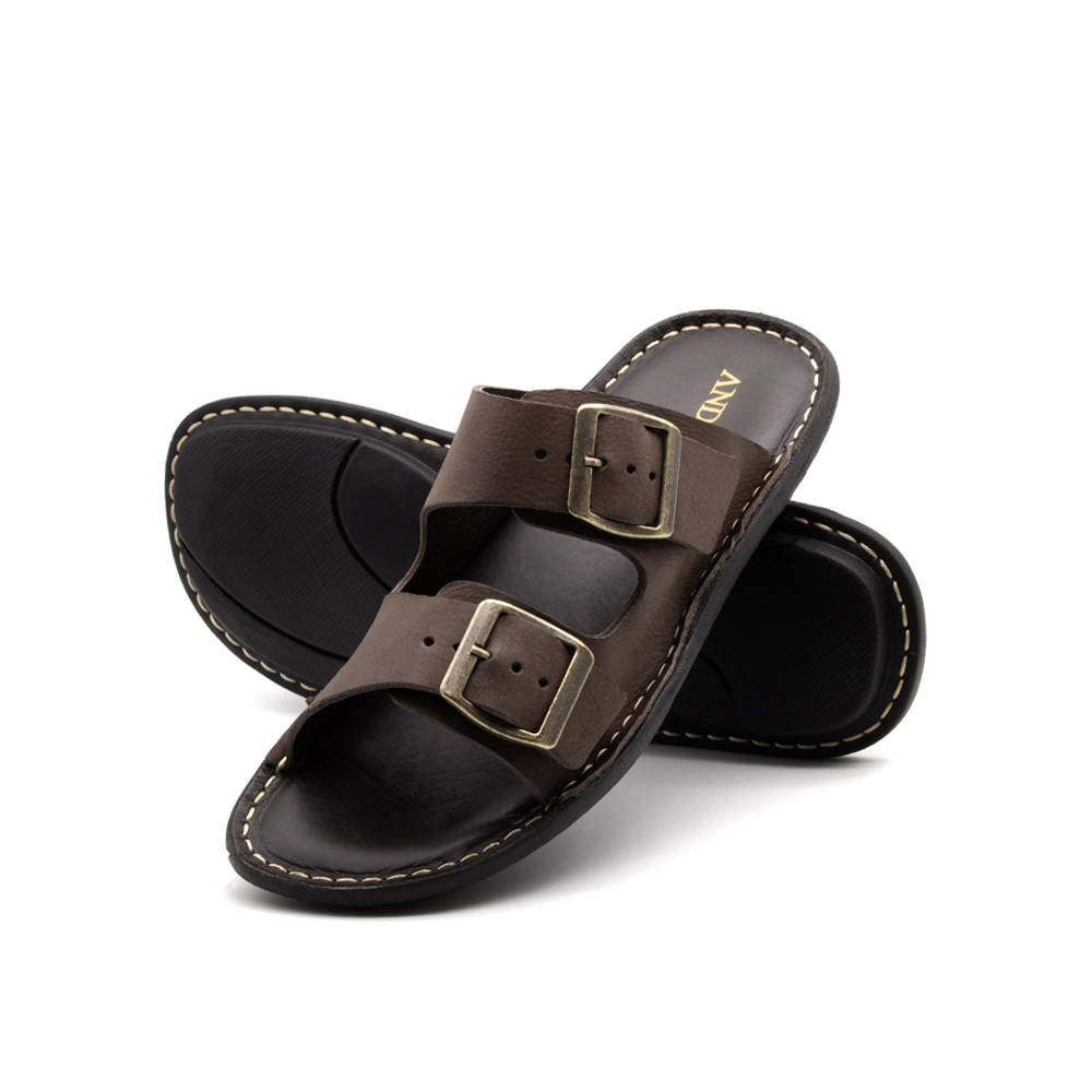 Sandália Masculina Soul em Couro Senna Coffee - 8859SC