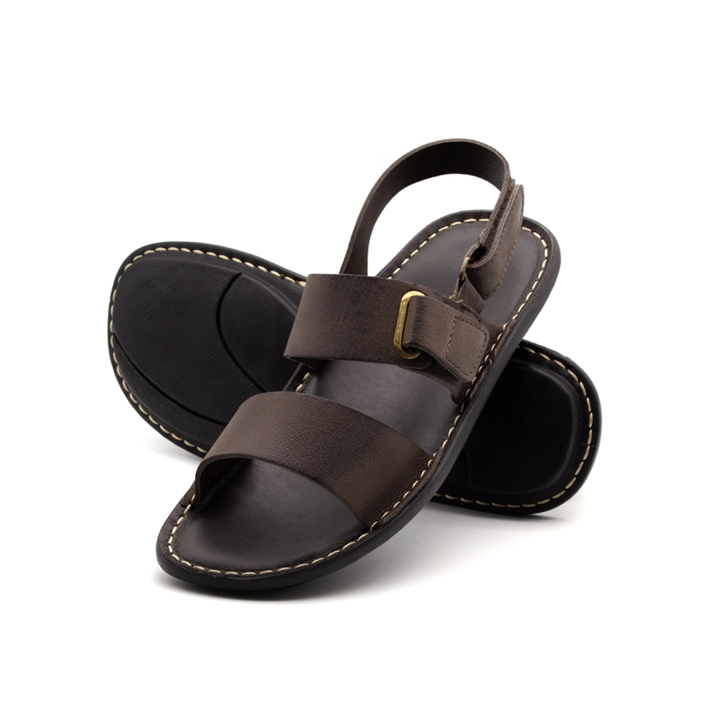 Sandália Masculina Soul em Couro Senna Coffee - 8860SC